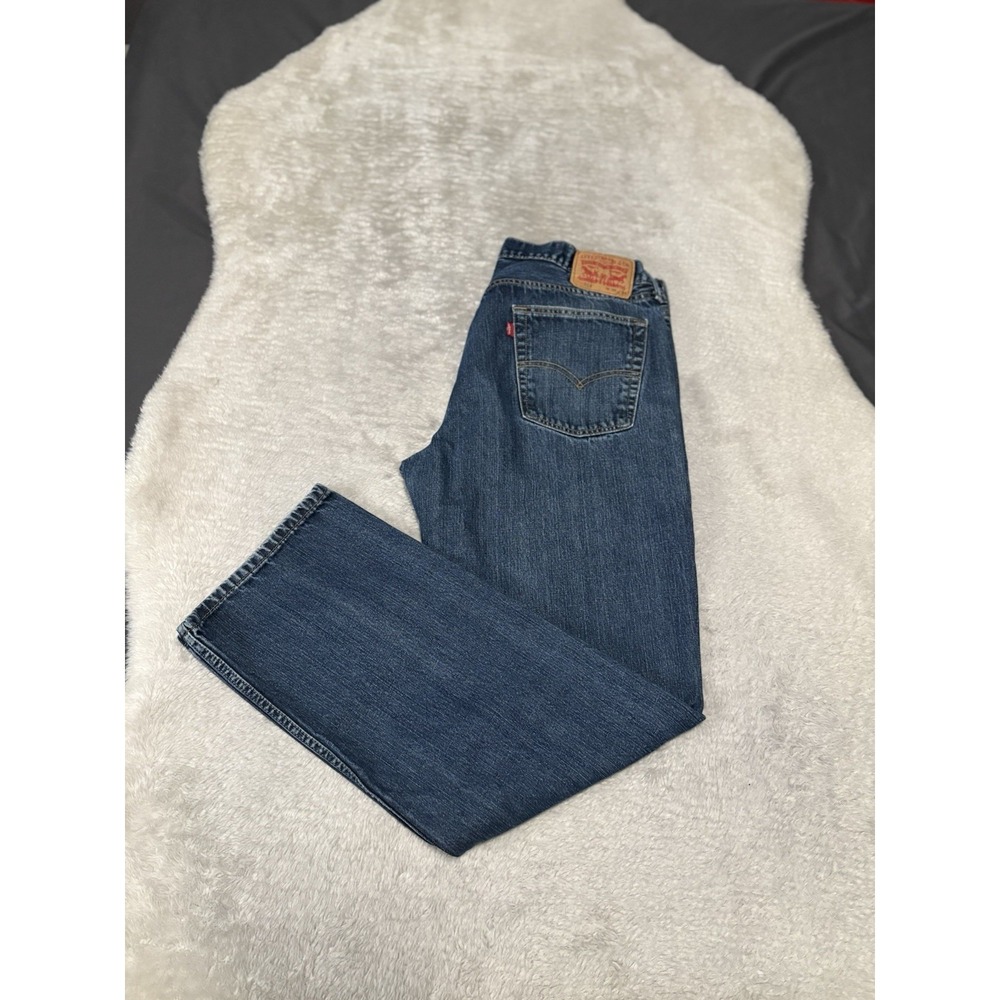 Levi's 514 Mens 36x32 Slim Straight Blue Denim Jeans Cotton Pants‎